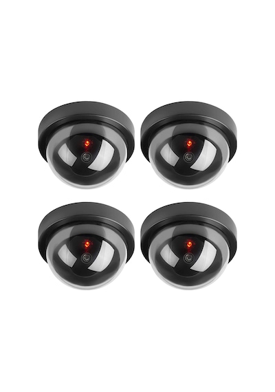 4 Adet Led Işıklı Dome Kamera Taklit_Sahte_Tavan Caydırıcı Kamera