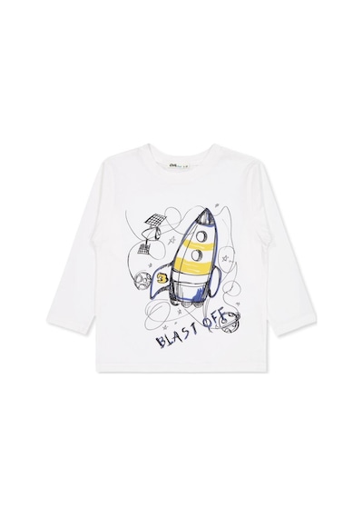 Civil Boys Tokyo Araba Baskılı 2-5 Yaş Sweatshirt Ekru