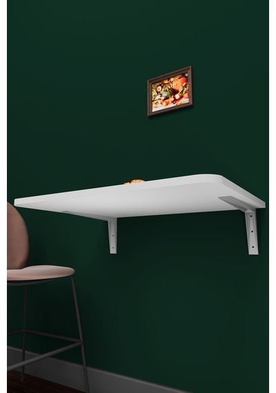 Lüks Duvara Monte Katlanabilir Çalışma Yemek Masası %100 Mdf Balkon Bahçe Masası Dmm68 Beyaz Lüks Duvara Monte Katlanabilir Çalışma Yemek Masası %100 Mdf Balkon Bahçe Masası Dmm68 Beyaz