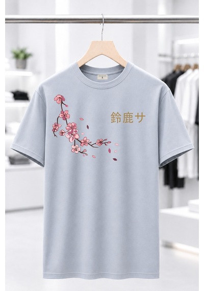 Bayloranzzo Suzuka %100 Pamuk Heavy Cotton Premium Kalite Unisex Tişört Gri