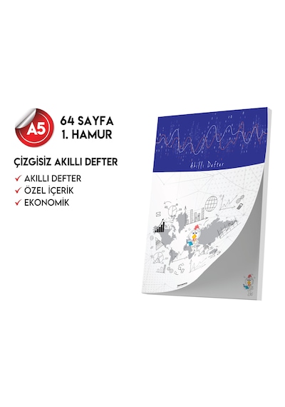 Çizgisiz Not Defteri 64 Sayfa Akıllı Defter Tekli A5 Tam Beyaz Tekli Koyu Mavi, Kırmızı, Turuncu, Kahverengi, Mavi, Yeşil