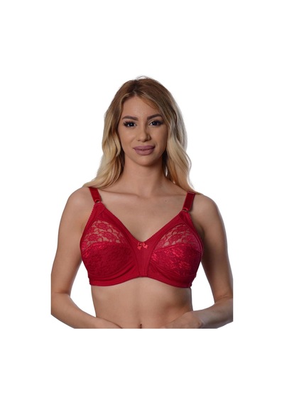 Bordo Dantelli Toparlayıcı Sütyen - 503 Bordo