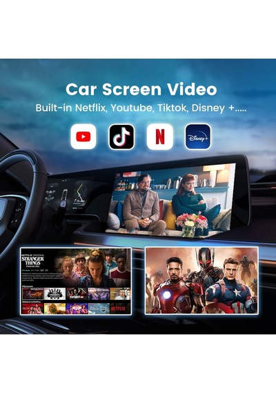 Ayrex Carlinkit Ai Box Android 11, Kablosuz/wireless Carplay & Android Auto, Google Playstore, Netflix, Youtube Destekli
