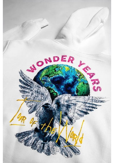 Tarzsokak Wonder Years Baskılı Oversize Unisex Beyaz
