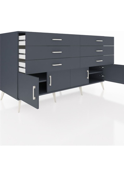 Kronos Konsol 2 Raflı 6 Çekmeceli 4 Kapaklı 176x59x99 Antrasit-an Antrasit-antrasit Kronos Konsol 2 Raflı 6 Çekmeceli 4 Kapaklı 176x59x99 Antrasit-an Antrasit-antrasit