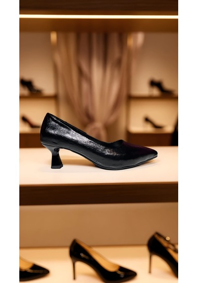 Altın Pabuç Kadın Topuklu Ayakkabı - Siyah Stiletto, Zamansız Ve Şık Klasik Model Siyah