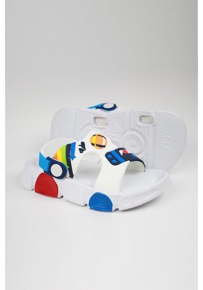 Günlük Unisex Çocuk Sandalet Esnek Kaymaz Taban Yazlık Ev Okul Kreş Ayakkabı Ps940-ps955 Beyaz - Lacivert
