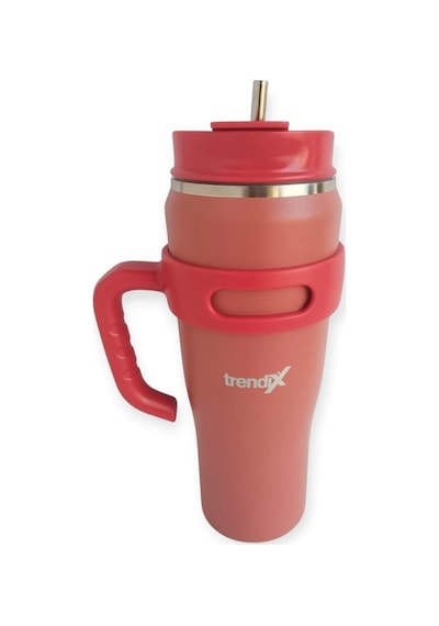 Trendix Çelik İçli Termos Bardak Matara 1200 Ml Kırmızı Çok Renkli