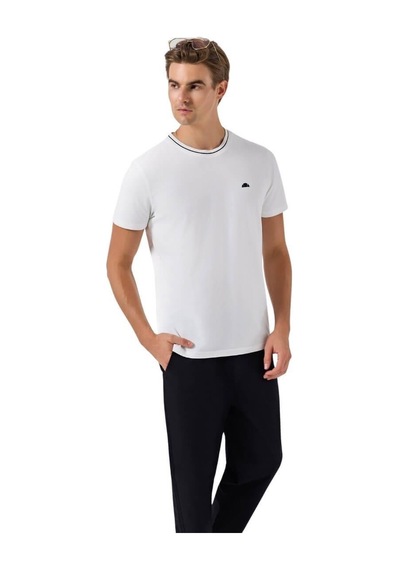 Ellesse 6sm5058-of Bisiklet Yaka Erkek Triko T-shirt - Kırık Beyaz