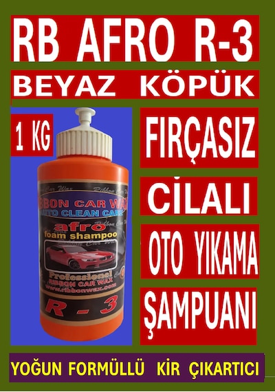 Rb Afro R-3 Fırçasız Oto Yıkama Şampuanı Beyaz Köpük 1 Kg