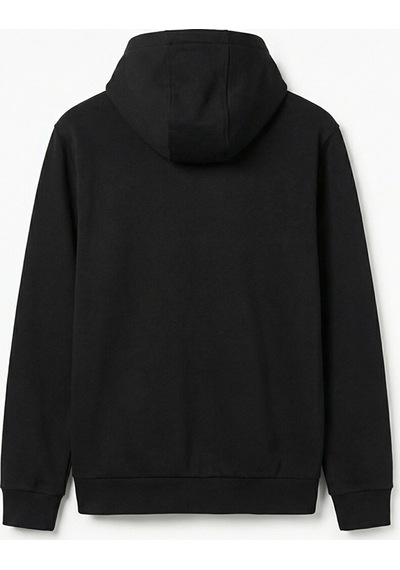 Lcw Vision Siyah Kapüşonlu Erkek Fermuarlı Sweatshirt
