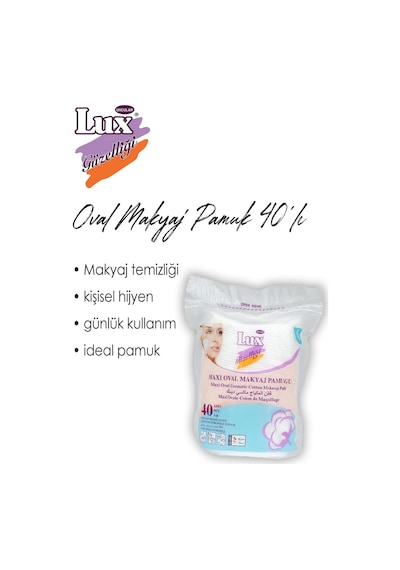 29 Al 25 Öde Lux Disk Oval Makyaj Pamuğu 40' Lı Ve Rosıe