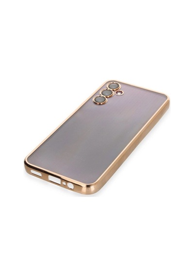 Samsung Samsung Uyumlu Galaxy A14 4g Kılıf Razer Lensli Silikon - Gold