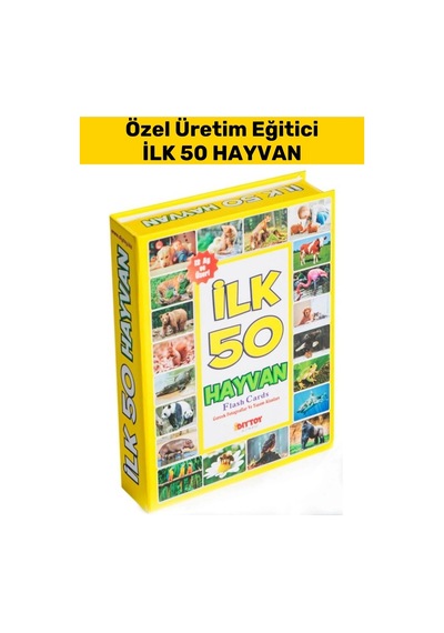 Özel Seri El Göz Koordinasyon Görsel Algı Geliştirici Hayvan İsimleri Öğretici İlk 50 Hayvan