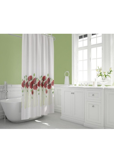 Zethome Tropik Banyo Duş Perdesi 7081 Tek Kanat 1X120X200 Çok Renkli