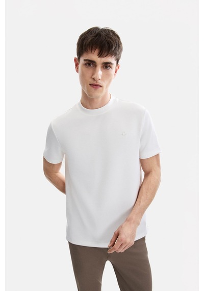 Backandbond Ekru Regular Fit Basic Tişört