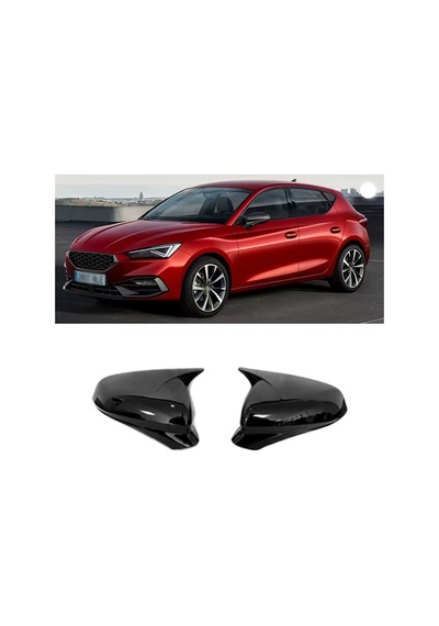 Seat Leon Mk4 Cupra Fr St 2021 - 2025 Yarasa Ayna Kapağı Parlak Siyah