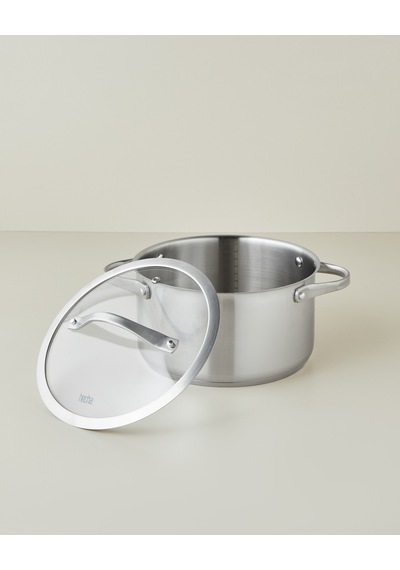 Hecha Paslanmaz Çelik Derin Tencere 24x13 Cm Silver
