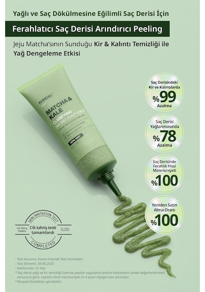 Kundal Matcha & Kale Arındırıcı Ferahlatıcı Saç Derisi Peeling 200 G