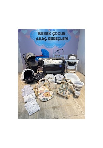Yeni Doğan Prego Sunny Lüx Bebek Çeyiz Seti 40 Parça Gri Gri Yeni Doğan Prego Sunny Lüx Bebek Çeyiz Seti 40 Parça Gri Gri