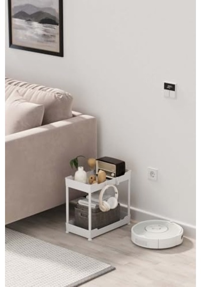 2 Katlı Plastik Beyaz Banyo Mutfak Rafı Mıt1054 Diğer