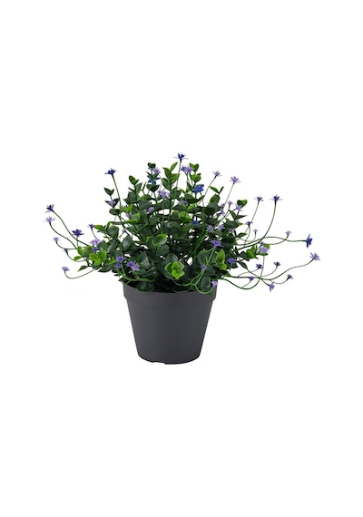 Yapay Bitki, Yeşil, 12 Cm, Çiçekli Lila, İç/dış Mekan Diğer
