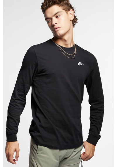 Nike Nsw Club Tee Erkek Uzun Kollu Spor Tişört Siyah