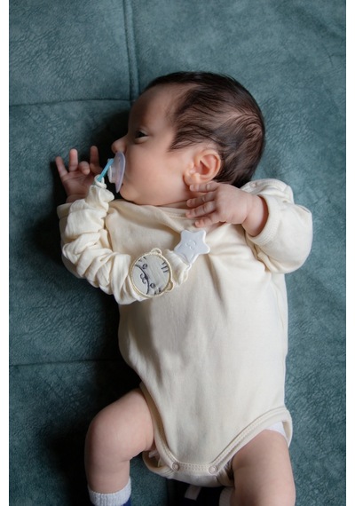 Babyjem Bürümcüklü Emzik Askısı Ekru