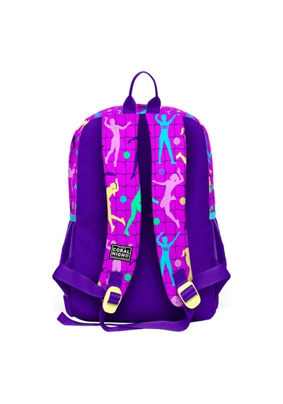 Coral High Kids Pembe Mor Voleybol Desenli 3 Lü Okul Çanta Seti Set0123761