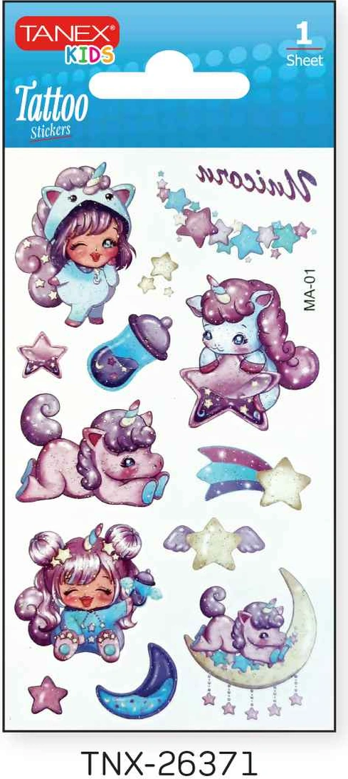 Tanex 7x12mm Unicorn Simli Mini Tatoo Tnx-26371