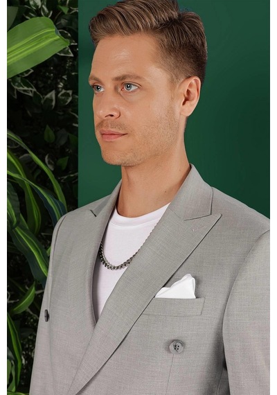 Efor C 642 Slim Fit Gri Spor Ceket Gri