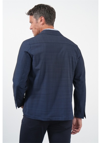 İmza Lacivert Berberi Yaka Slim Fit Esnek Mont 1007260154 Koyu Lacivert