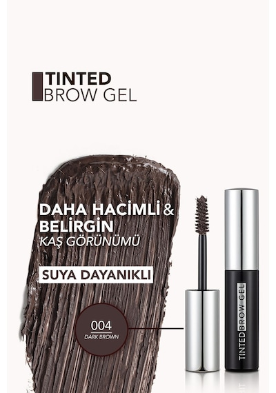 Flormar Tinted Brow Gel Akmayan Kaş Maskarası 004 Dark Brown