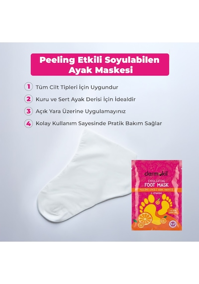 Dermokil C Vitaminli Peeling Etkili Soyulabilen Çorap Tipi Ayak Maskesi 30 Ml