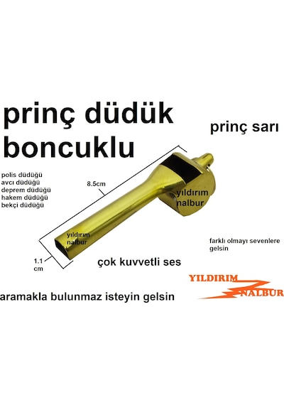 DEPREM DÜDÜĞÜ PRİNÇ SARI YÜKSEK SES HAKEM İKAZ POLİS DÜDÜK BONCUK Çok Renkli