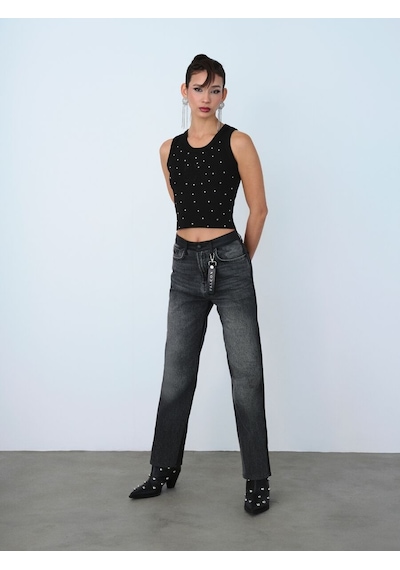 LOFT Straight Regular Fit Kadın Pantolon Lf2038093 Q1.v1 Denim