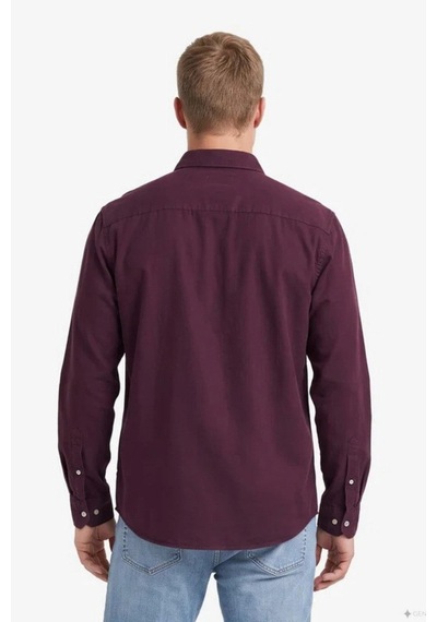 Nautica Erkek Kırmızı Regular Fit Gömlek-24774 Bordo
