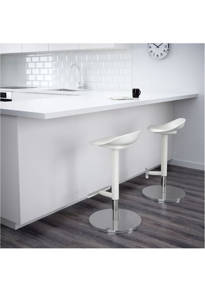 Janınge, Bar-mutfak Taburesi, 76 Cm Beyaz Ayarlanabilir Yükseklik