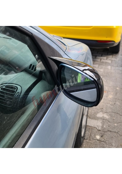 Peugeot 206 Batman Ayna Kapak Piano Black - M4 Model Parlak Siyah