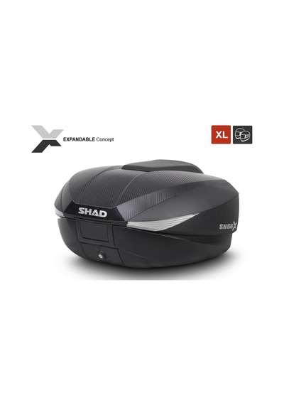 Shad SH58X Arka Çanta Siyah Carbon (Genişleyebilen Model)
