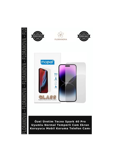 Özel Üretim Tecno Spark 40 Pro Uyumlu Normal Temperli Cam Ekran Koruyucu Mobil Koruma Telefon Camı
