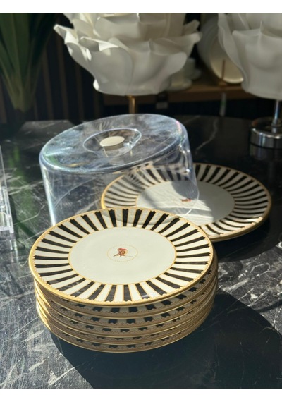 8 Parça Black Bird Kek Fanuslu Pasta Seti-5174 Çok Renkli