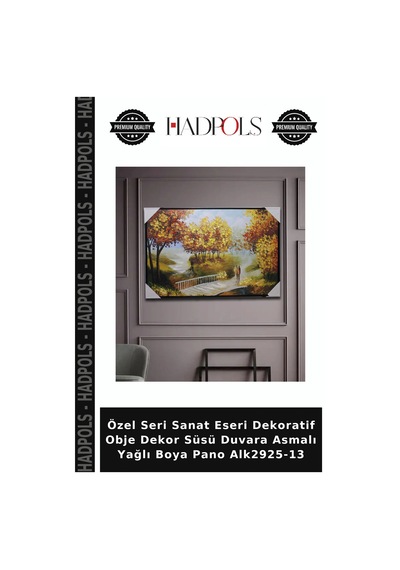 Özel Seri Sanat Eseri Dekoratif Obje Dekor Süsü Duvara Asmalı Yağlı Boya Pano Alk2925-13