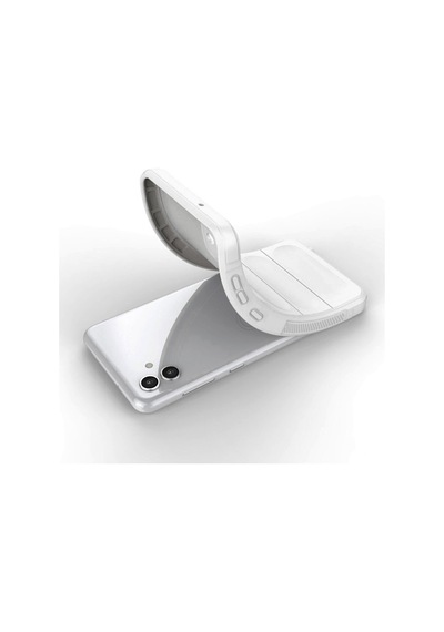 Samsung Galaxy Uyumlu A05 Kılıf Optimum Lens Çerçeveli Silikon Kapak Beyaz