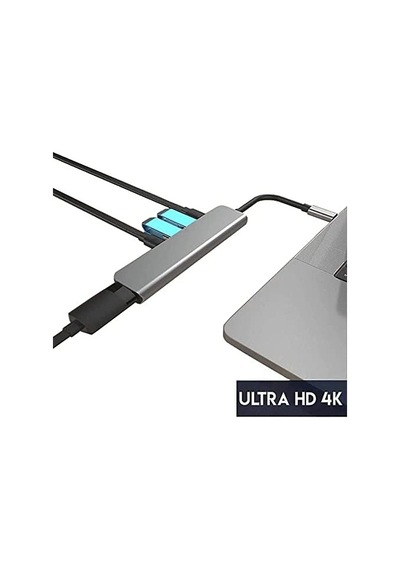 Macbook Pro Dell İle Uyumlu Type C To 4k Hdmı + Usb 3.0 + Sd/tf + Pd + Type-c, Taşınabilir 7in1 Adaptör