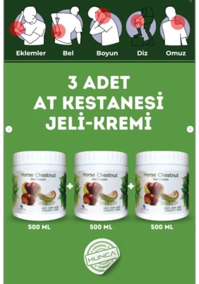 Celestıque At Kestanesi Jeli Kas ve Eklem Masaj Kremi 3 x 500 ML