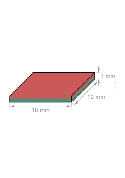 Dünya Magnet 20 Adet 10mm X 10mm X 1mm Köşeli Süper Güçlü Neodyum Mıknatıs