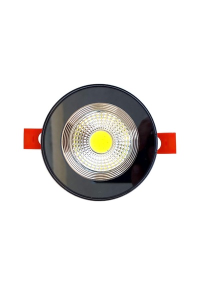 Füme Cam Yuvarlak Sıva Altı Led Spot Armatür İç Beyaz, Kenar Gün Işığı Çok Renkli