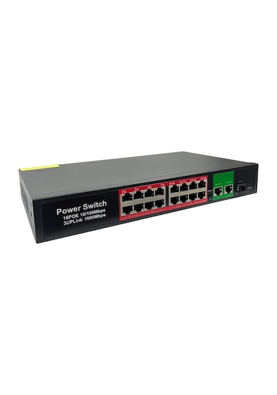 Rose PR-1630G Poe 16+2 Port 10/100/1000 Switch