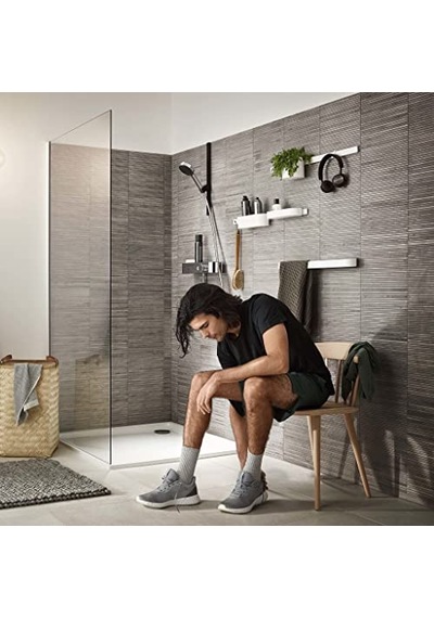 Wallstoris - Duvar Çubuğu 50 Cm, Banyo Muhafazası, Yapıştırmak Veya Delmek İçin Saklama Sistemi İçin Sabitleme Genel